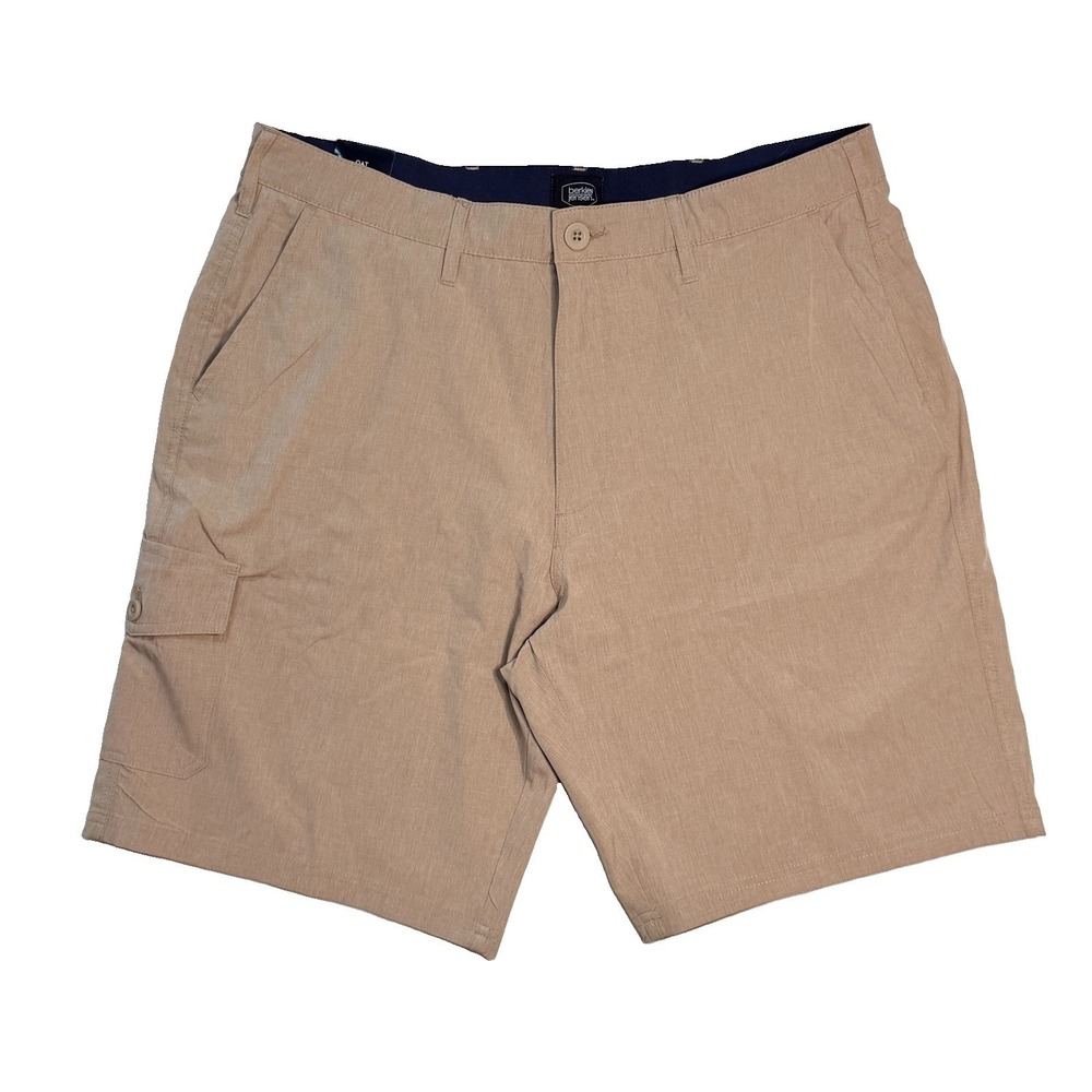 Berkley Jensen Mens Casual Dress Hybrid Utility Shorts Oat Tan Size 38W